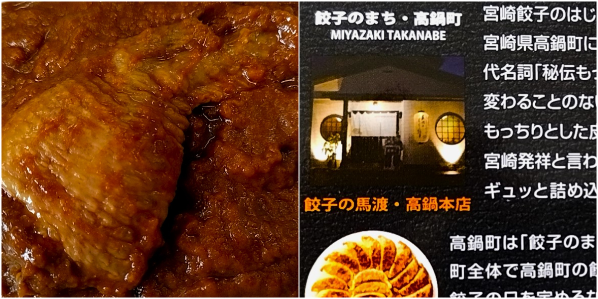 手羽餃子カレー：実物＆パッケージ裏面